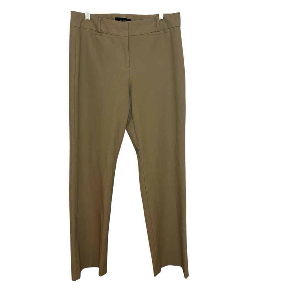 Talbots Curvy Straight Leg Pants Tan Camel Double Weave size 8